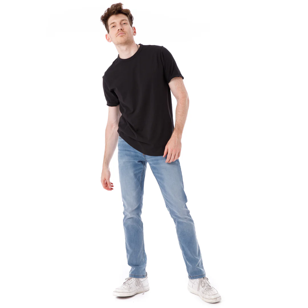 Organic Crew Neck T-Shirt / Black - Image 4