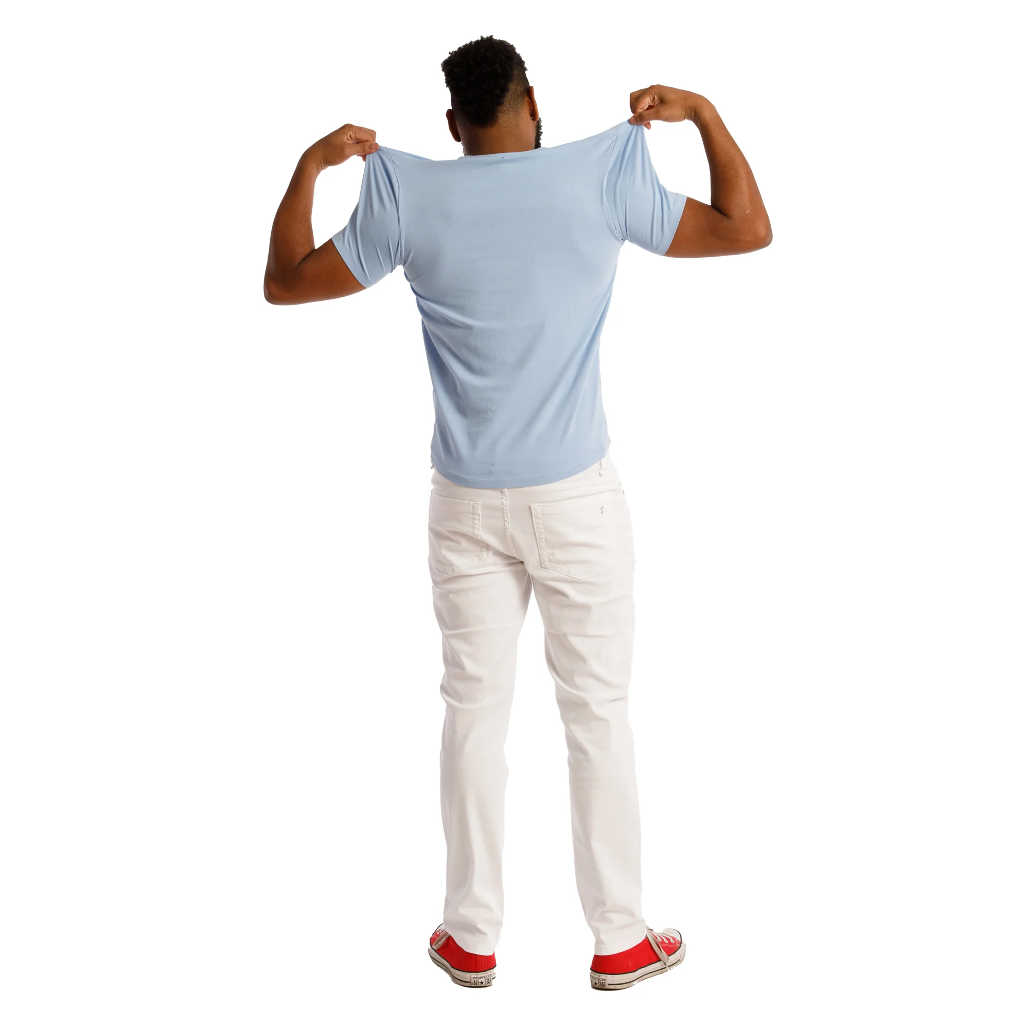 Organic Crew Neck T-Shirt 6 Pack / Light Blue - Image 5