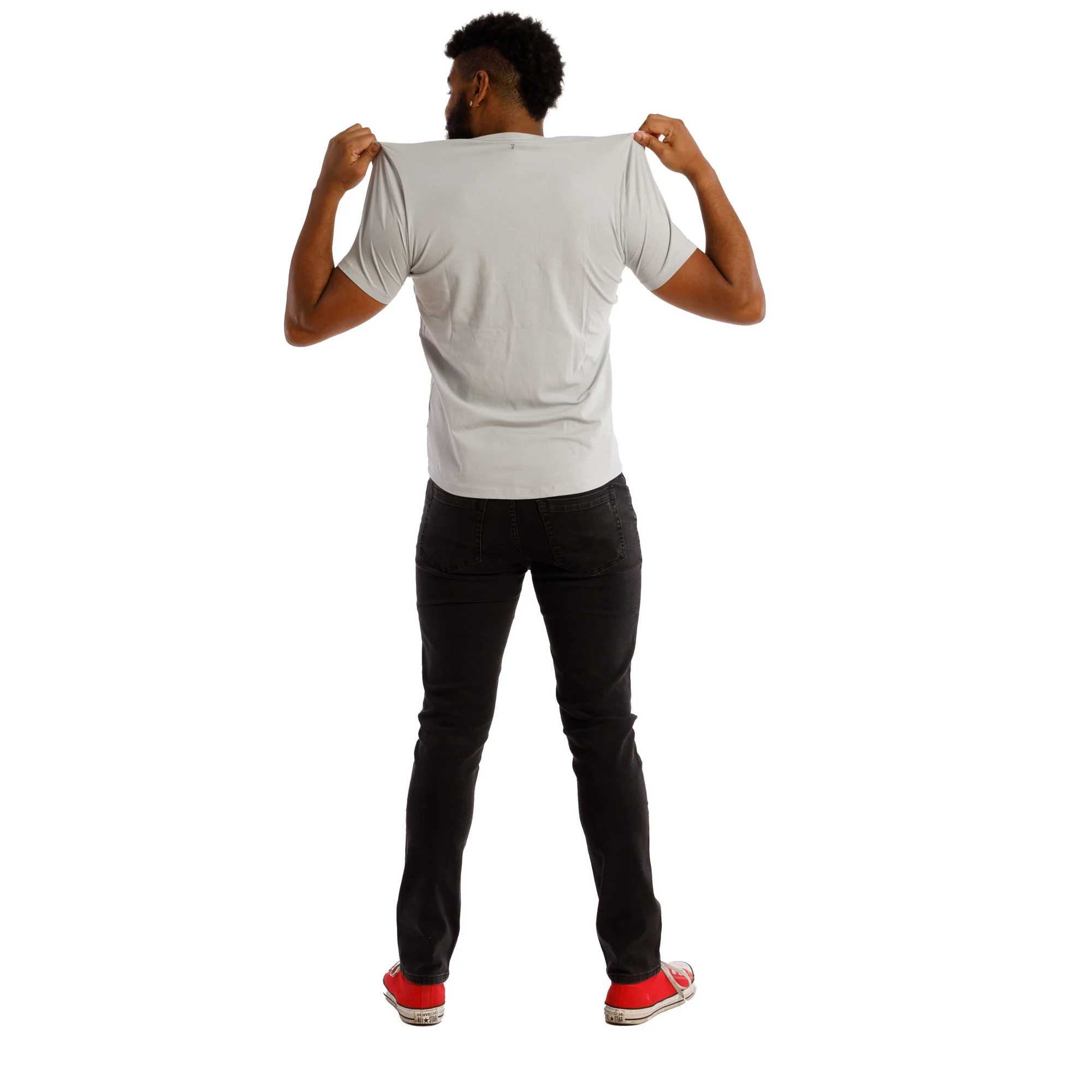 Organic Crew Neck T-Shirt 6 Pack / Light Grey - Image 5
