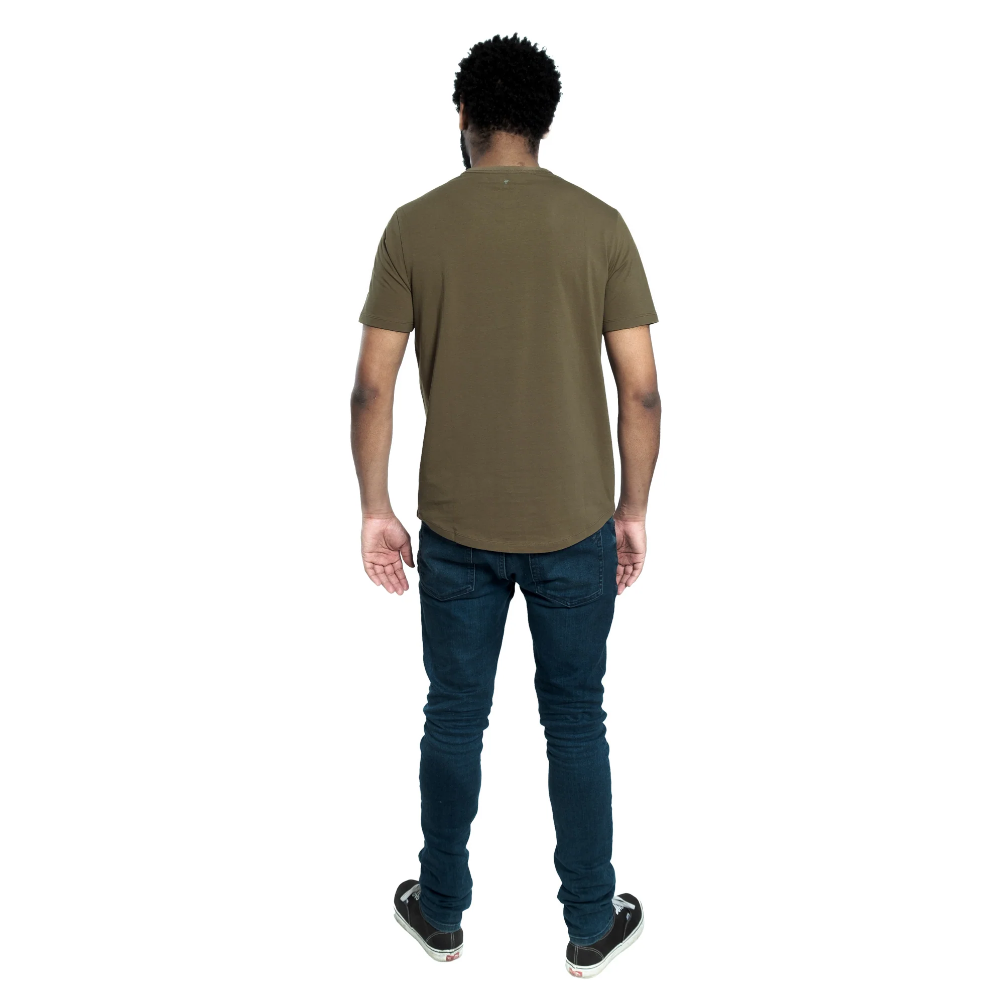 Organic Crew Neck T-Shirt / Military Olive - Image 4