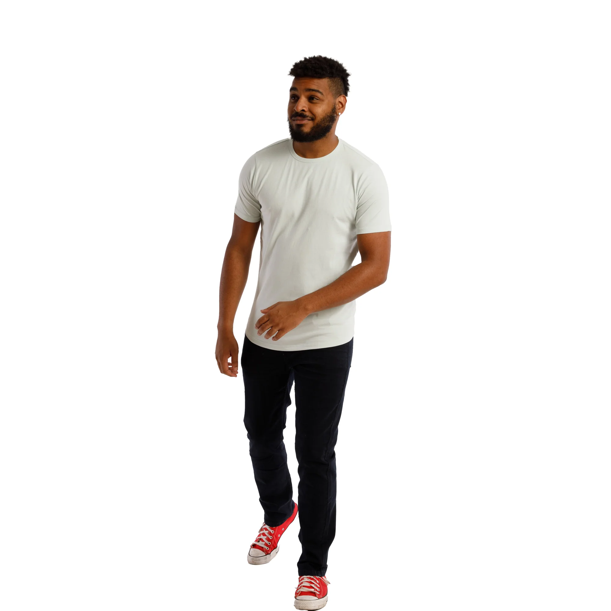 Organic Crew Neck T-Shirt 3 Pack / Mint - Image 3