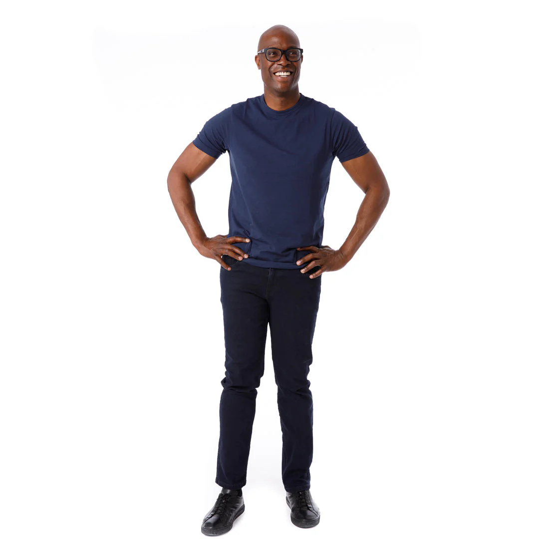 Organic Crew Neck T-Shirt 3 Pack / Navy - Image 4