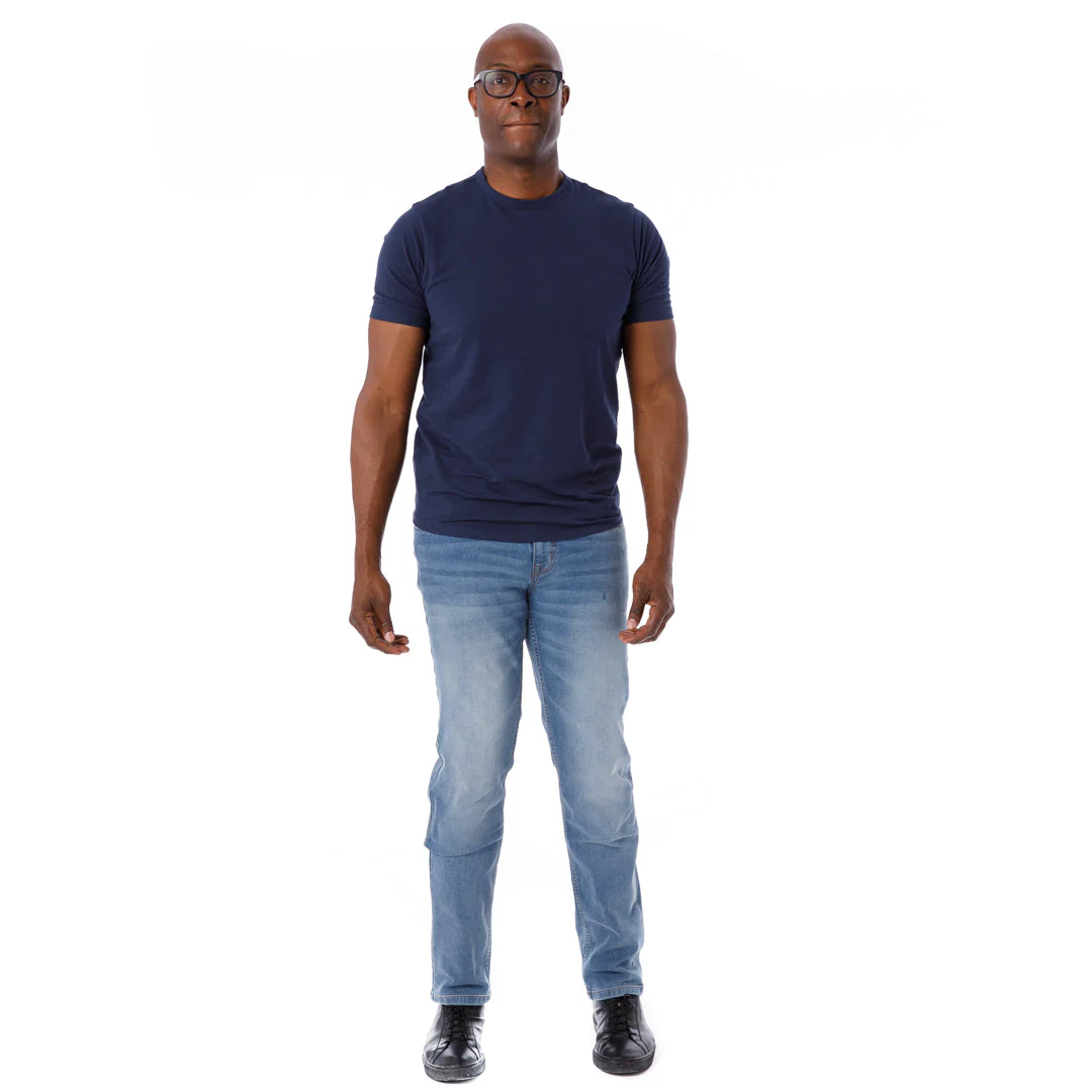 Organic Crew Neck T-Shirt 6 Pack / Navy - Image 3
