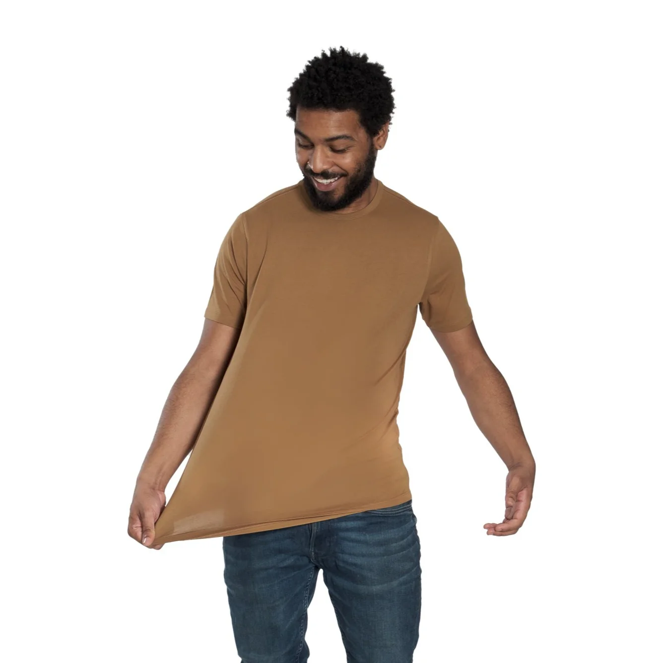 Organic Crew Neck T-Shirt / Tobacco - Image 3