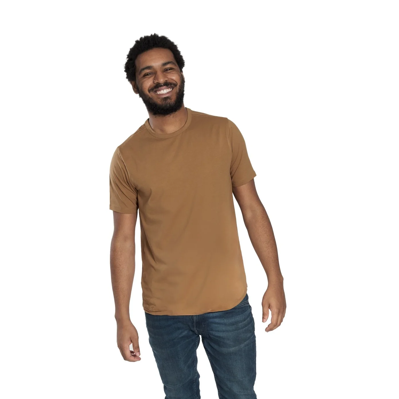 Organic Crew Neck T-Shirt / Tobacco - Image 5