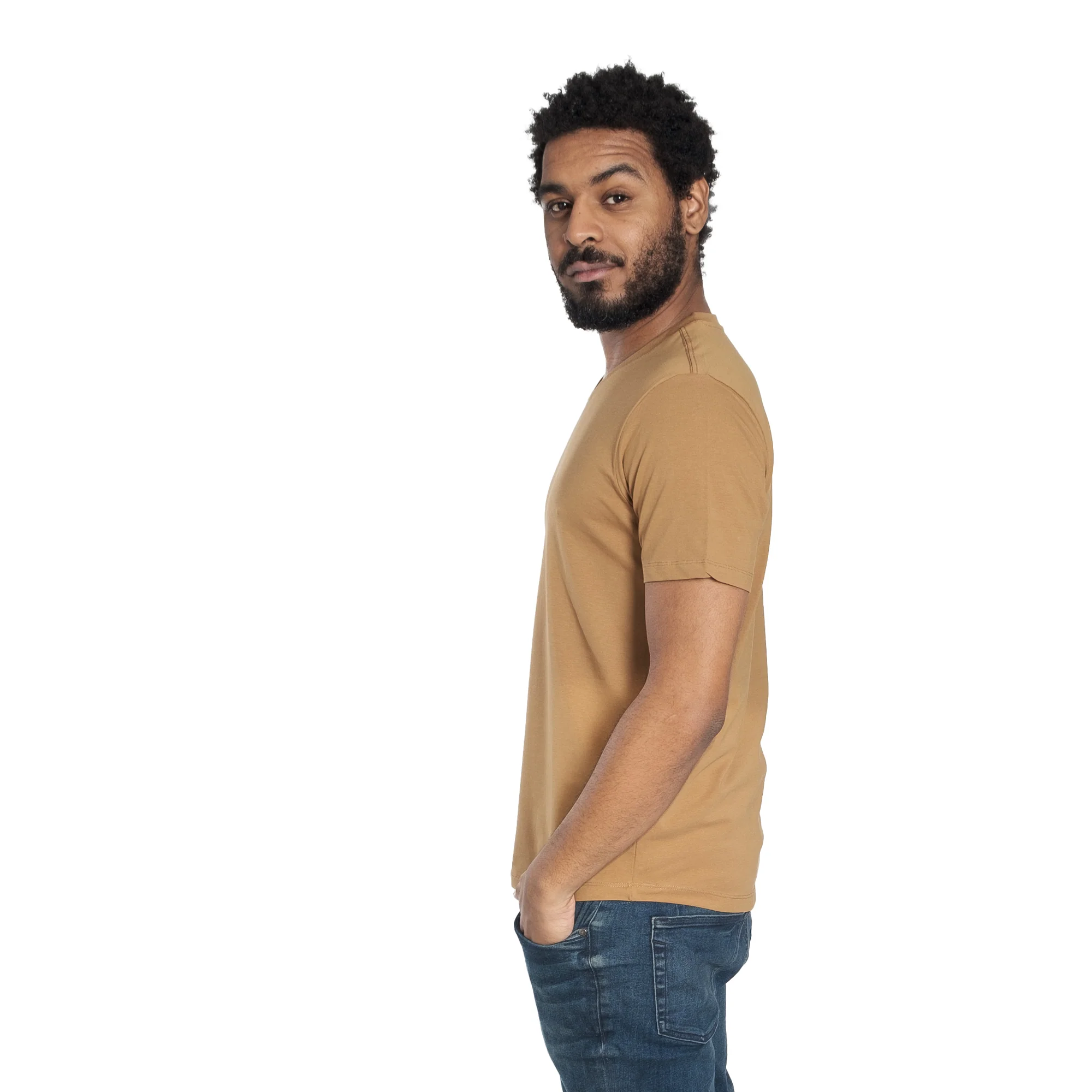 Organic Crew Neck T-Shirt 6 Pack / Tobacco - Image 3