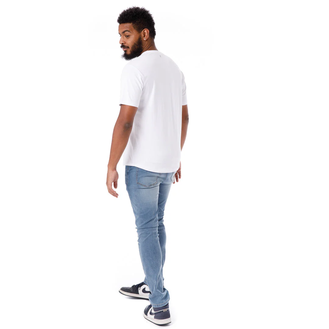 Organic Crew Neck T-Shirt / White - Image 3
