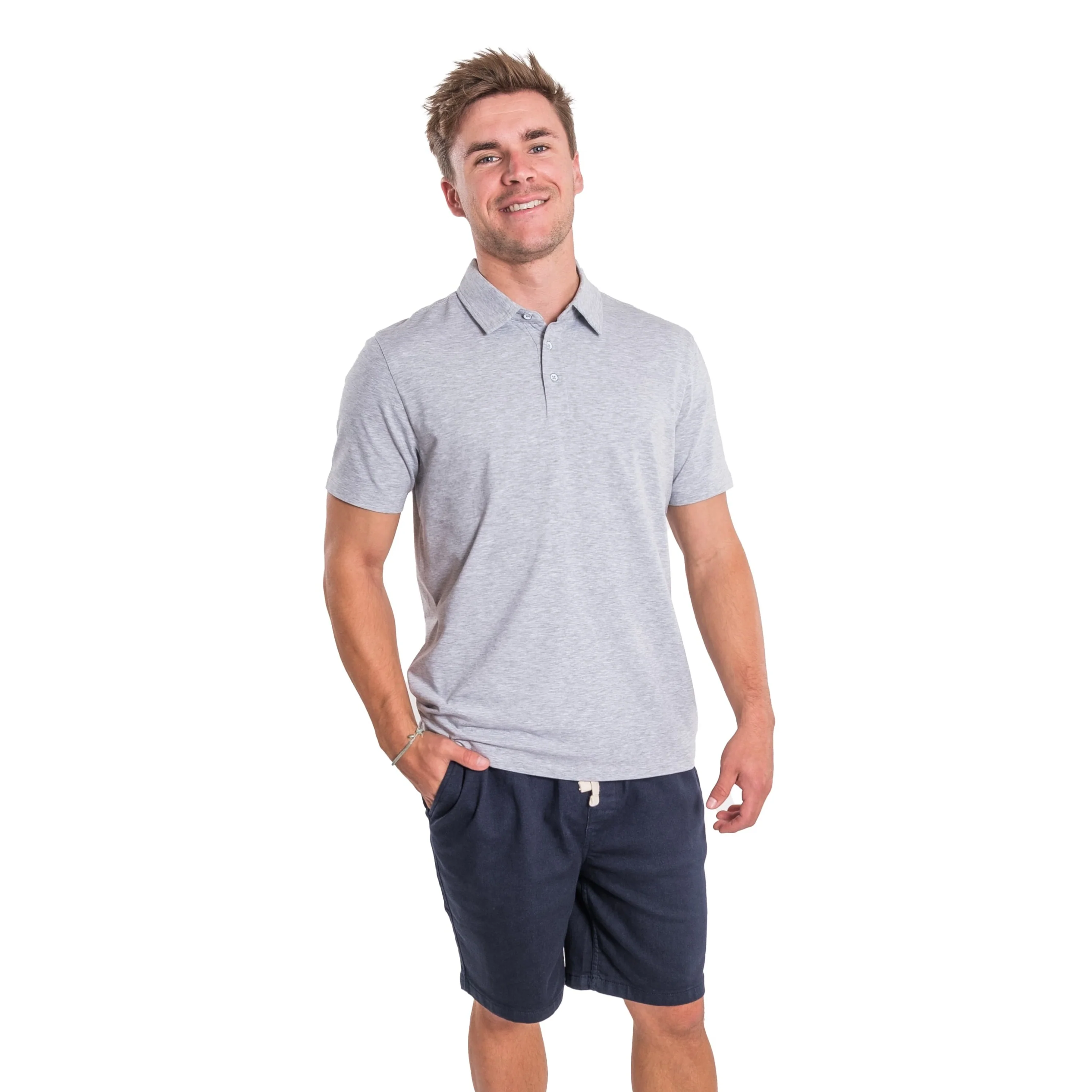 Organic Polo Shirt 3 Pack / Heather Grey - Image 2