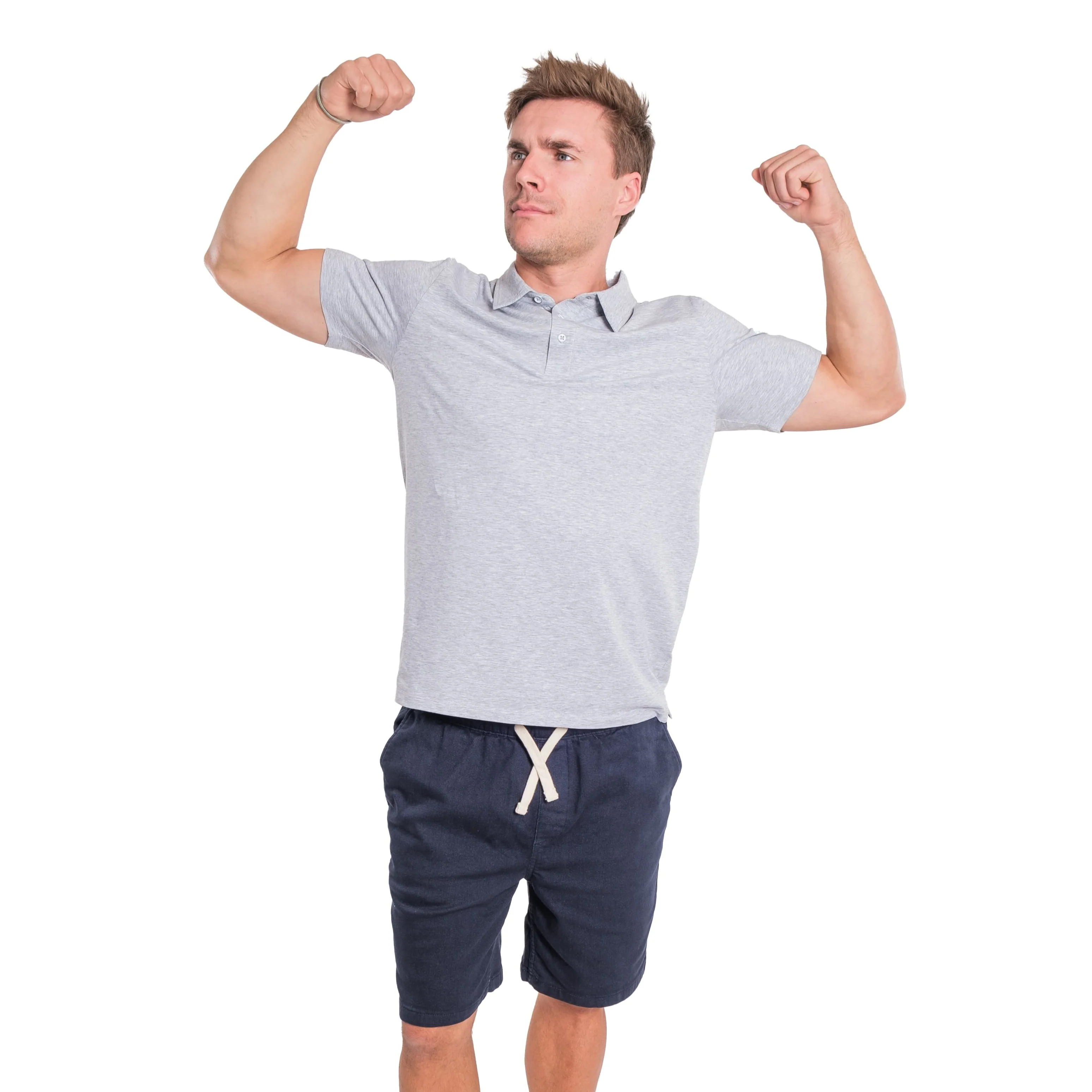 Organic Polo Shirt 3 Pack / Heather Grey - Image 3
