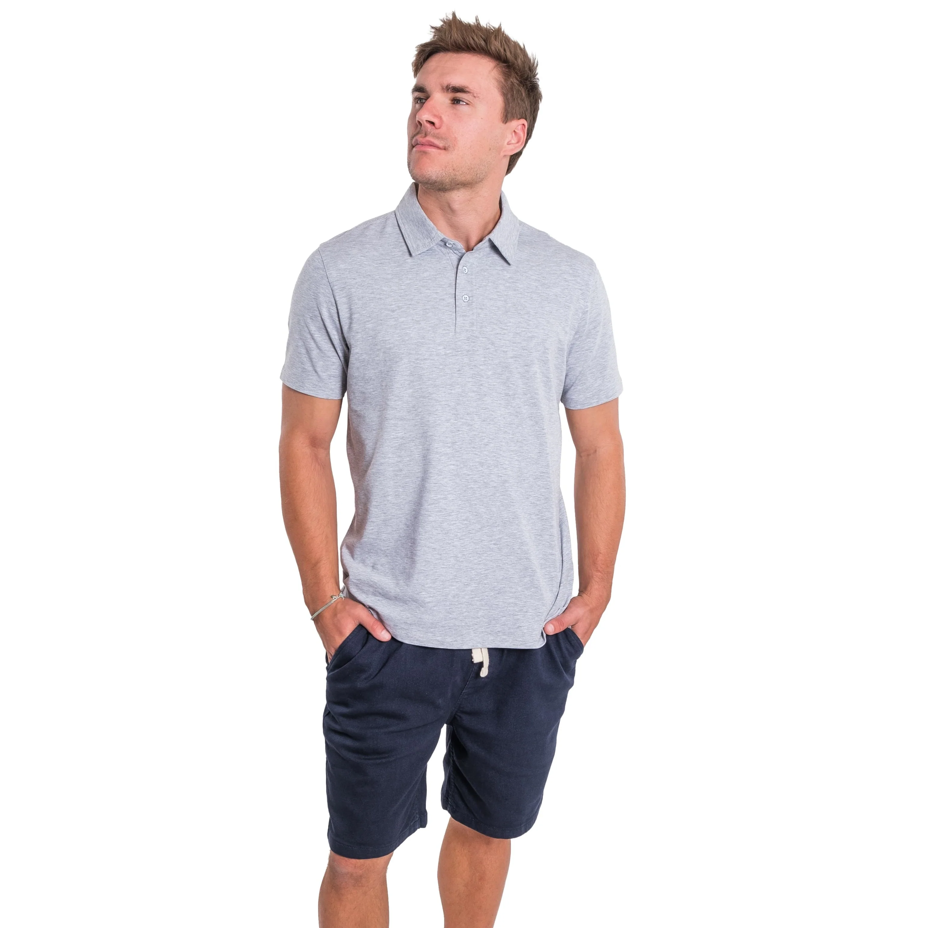 Organic Polo Shirt 6 Pack / Heather Grey - Image 5