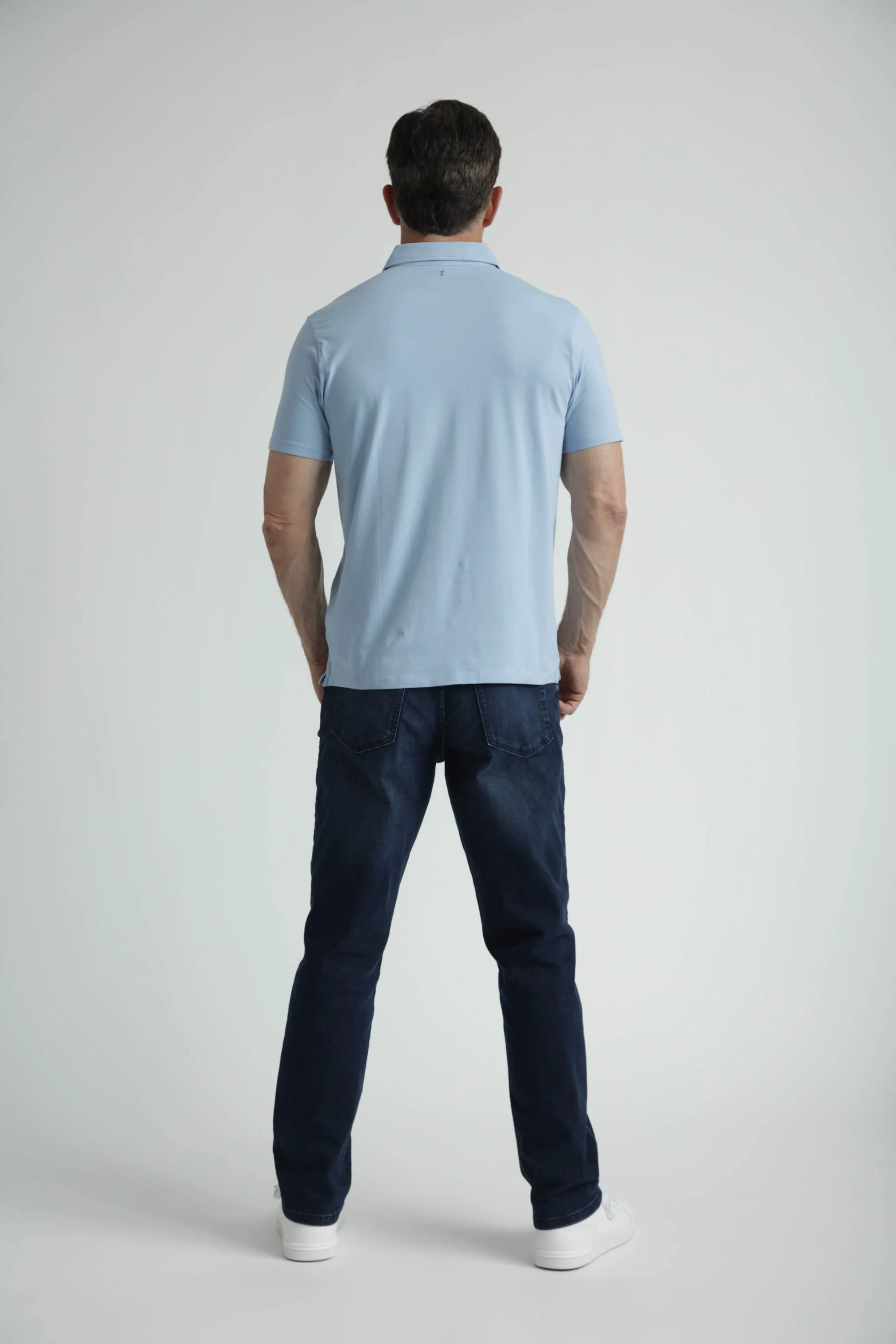 Organic Polo Shirt / Light Blue - Image 3