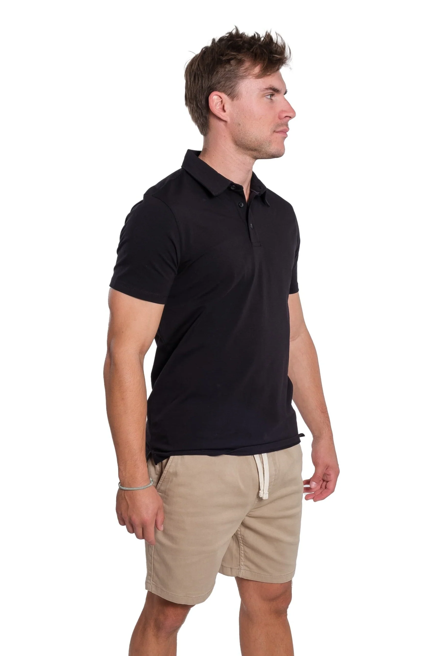 Organic Polo Shirt / Black - Image 3