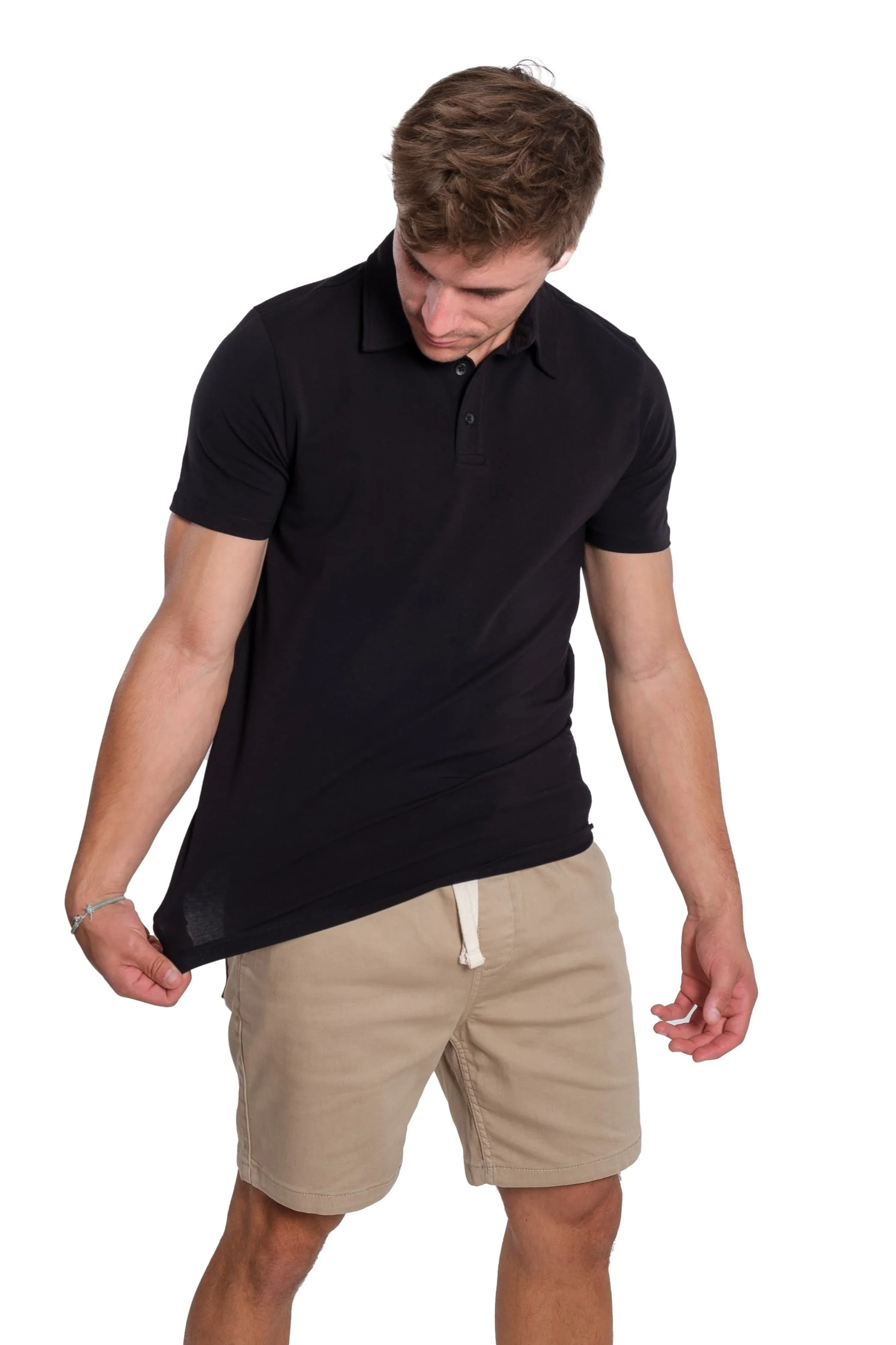 Organic Polo Shirt / Black - Image 6