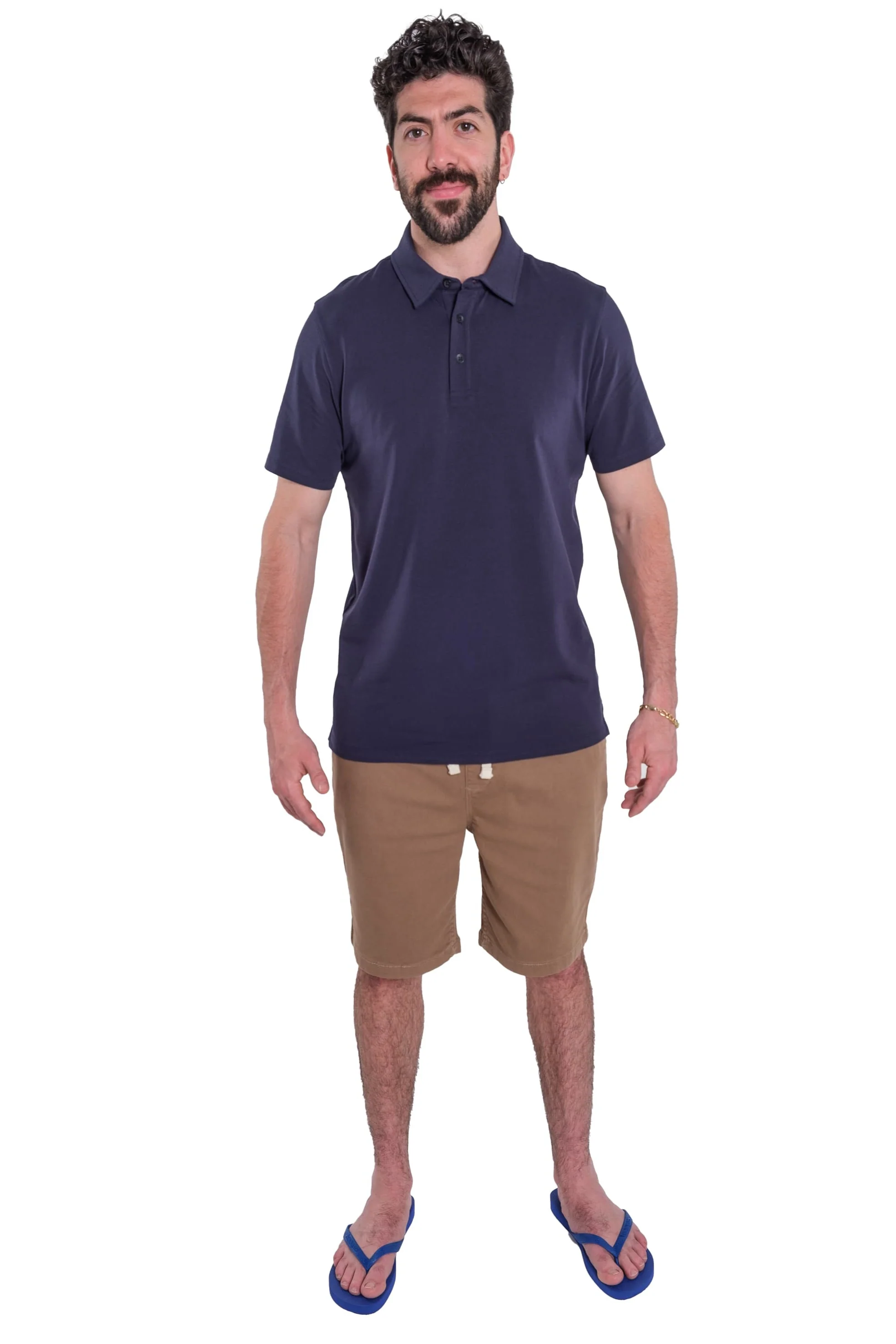Organic Polo Shirt / Navy - Image 5