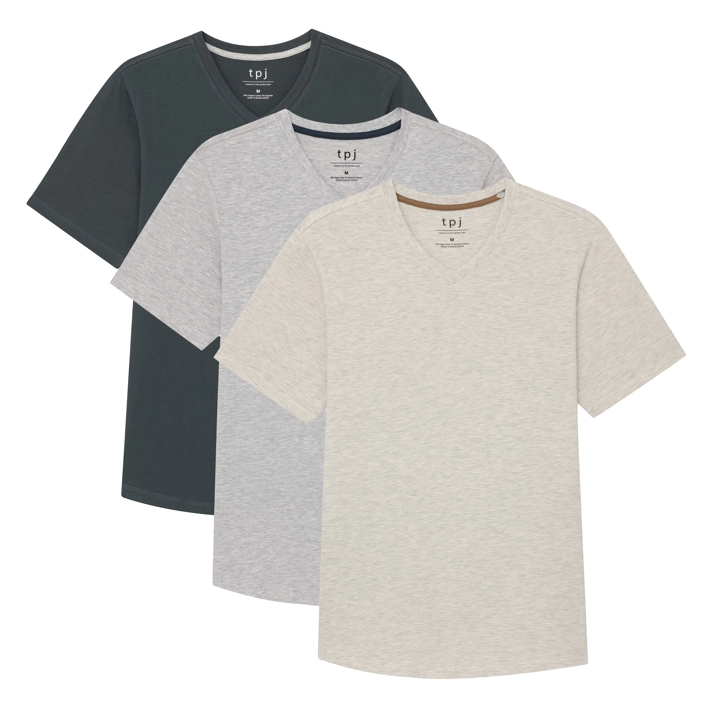 Organic Slim Fit V-Neck 3 Pack - Image 2