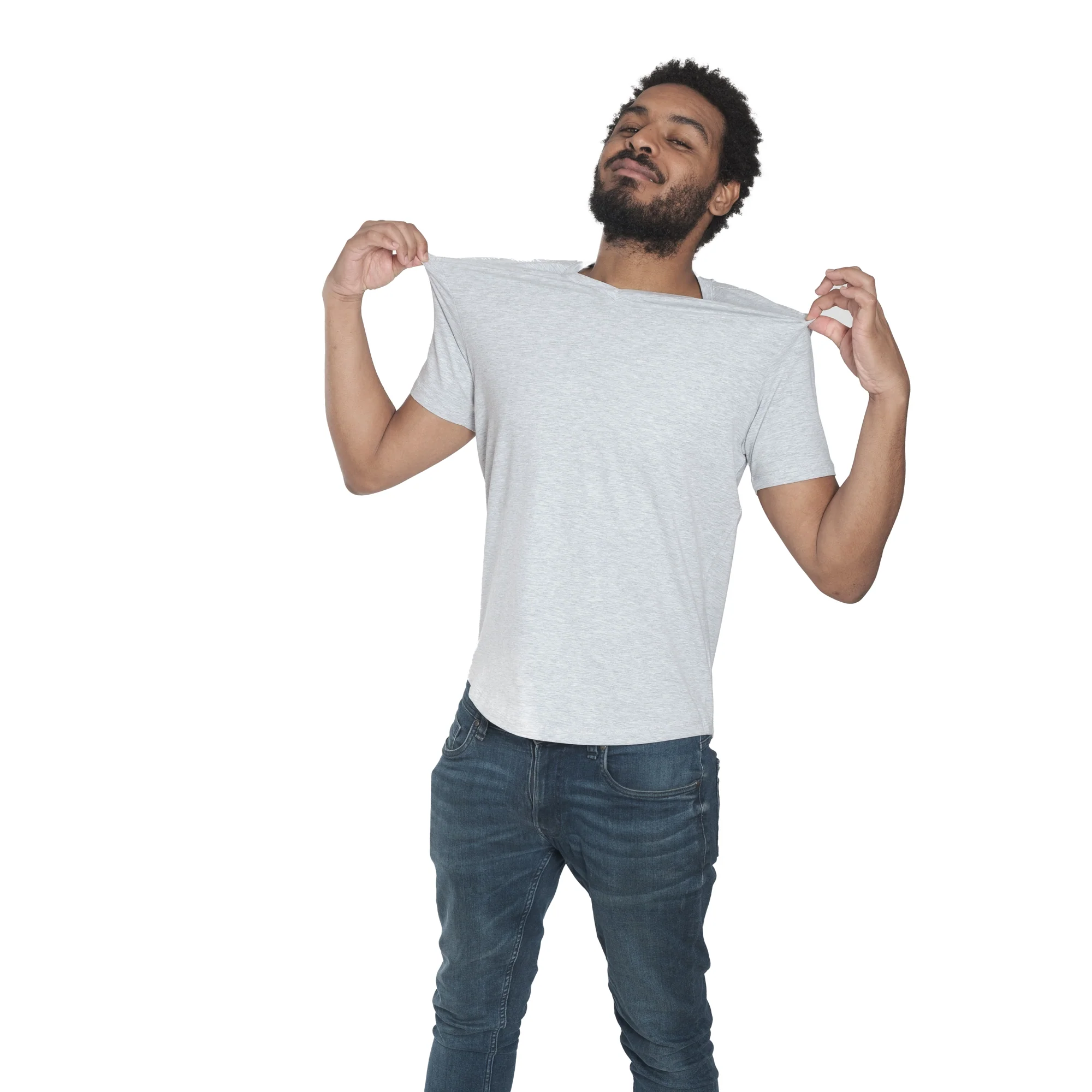 Organic V-Neck T-Shirt 3 Pack / Smokey - Image 4