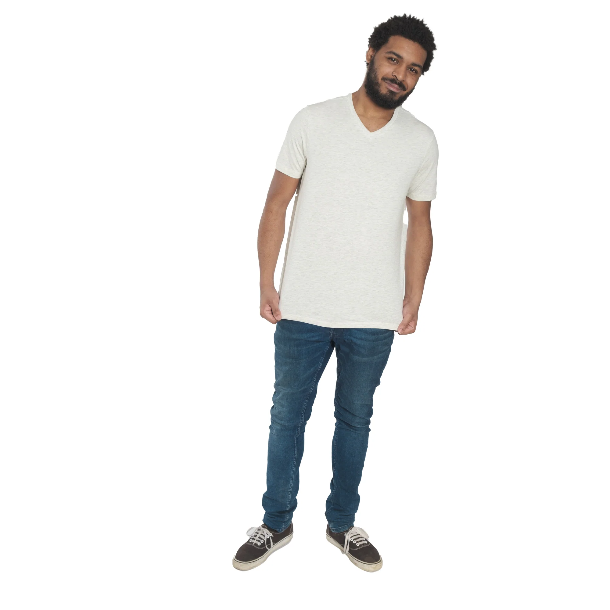 Organic V-Neck T-Shirt 3 Pack / Smokey - Image 6
