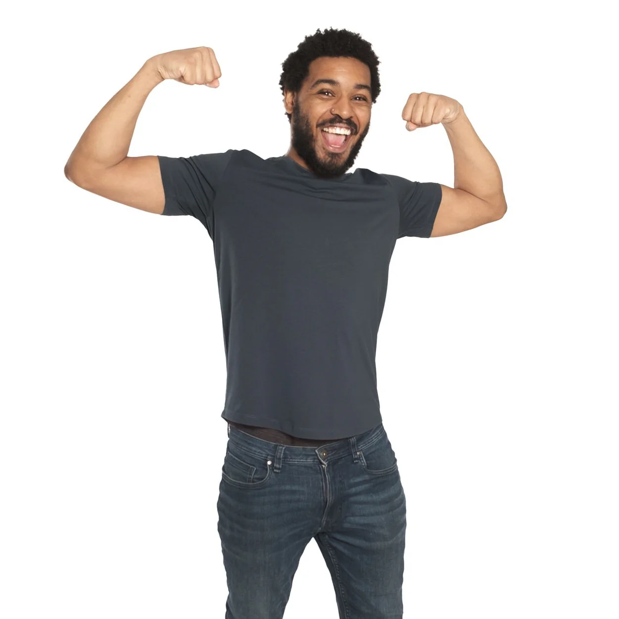 Organic V-Neck T-Shirt 3 Pack / Steel - Image 3