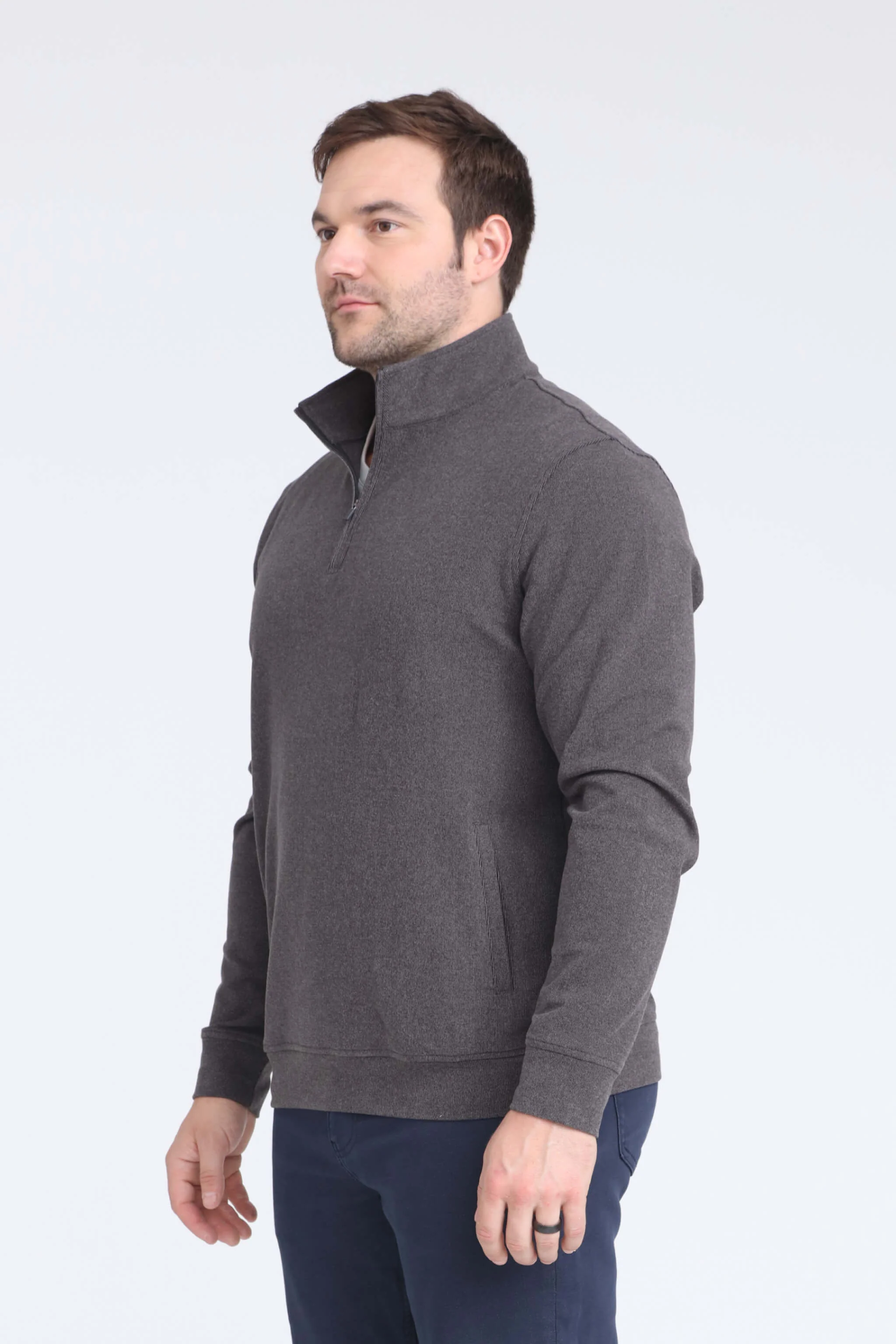 Quarter Zip Pullover / Charcoal Heather - Image 4