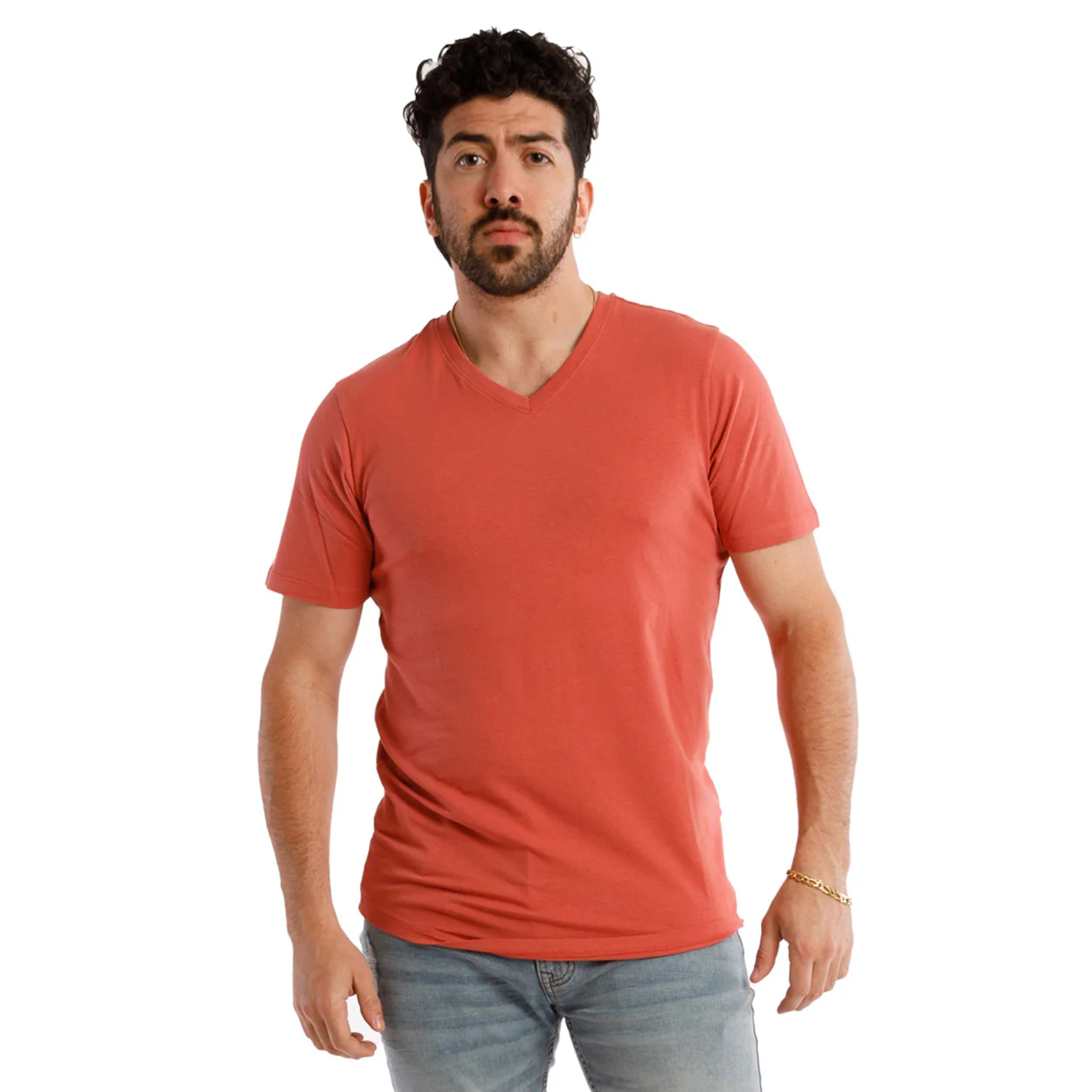 Organic V-Neck T-Shirt 3 Pack / Seaside Sundown - Image 4
