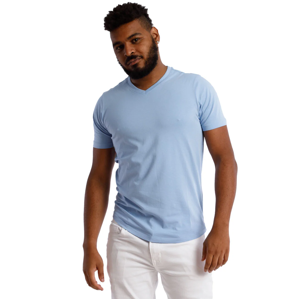 Organic V-Neck T-Shirt 6 Pack / Seaside - Image 5