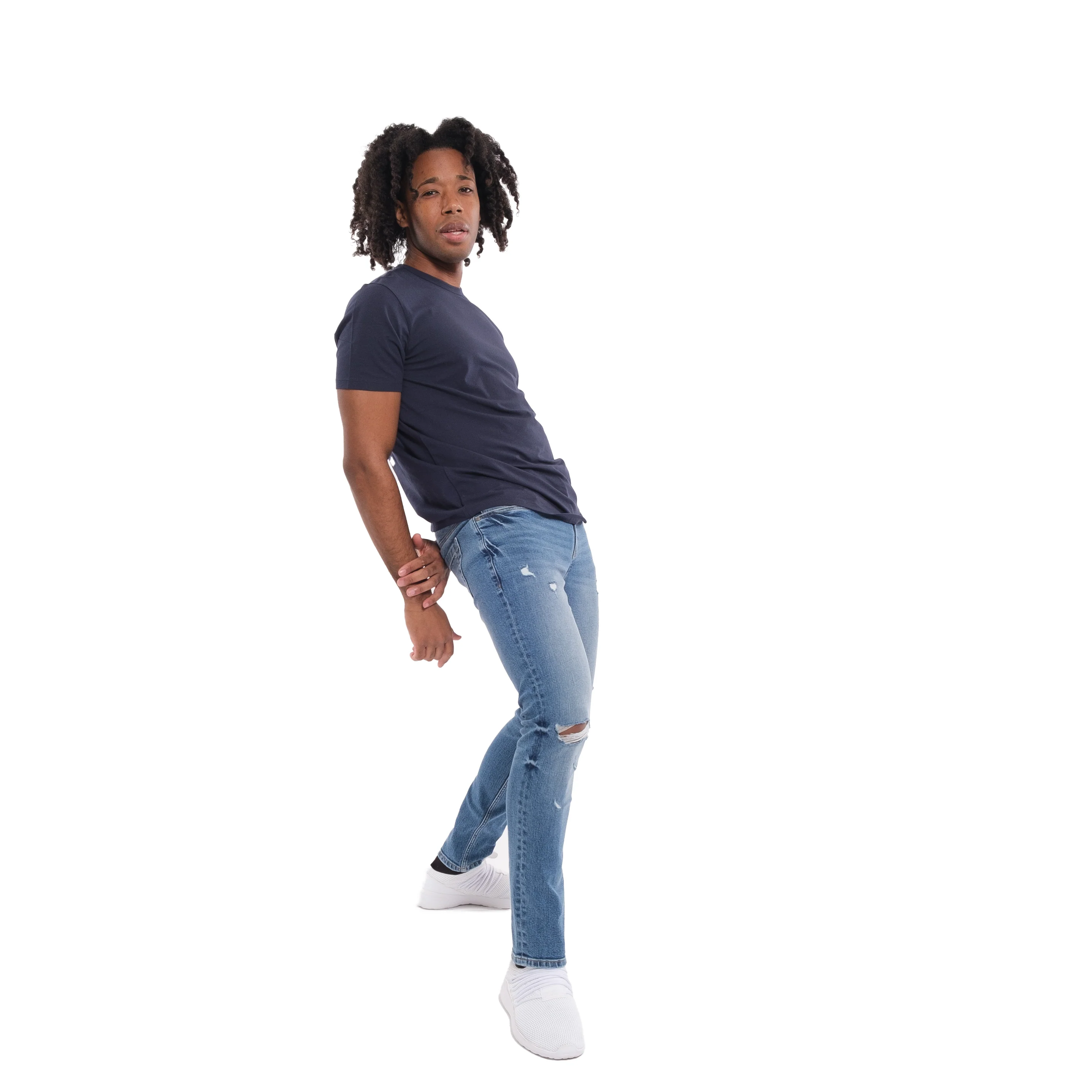 Skinny Fit / Glacier (Ripped - Med Blue) - Image 3