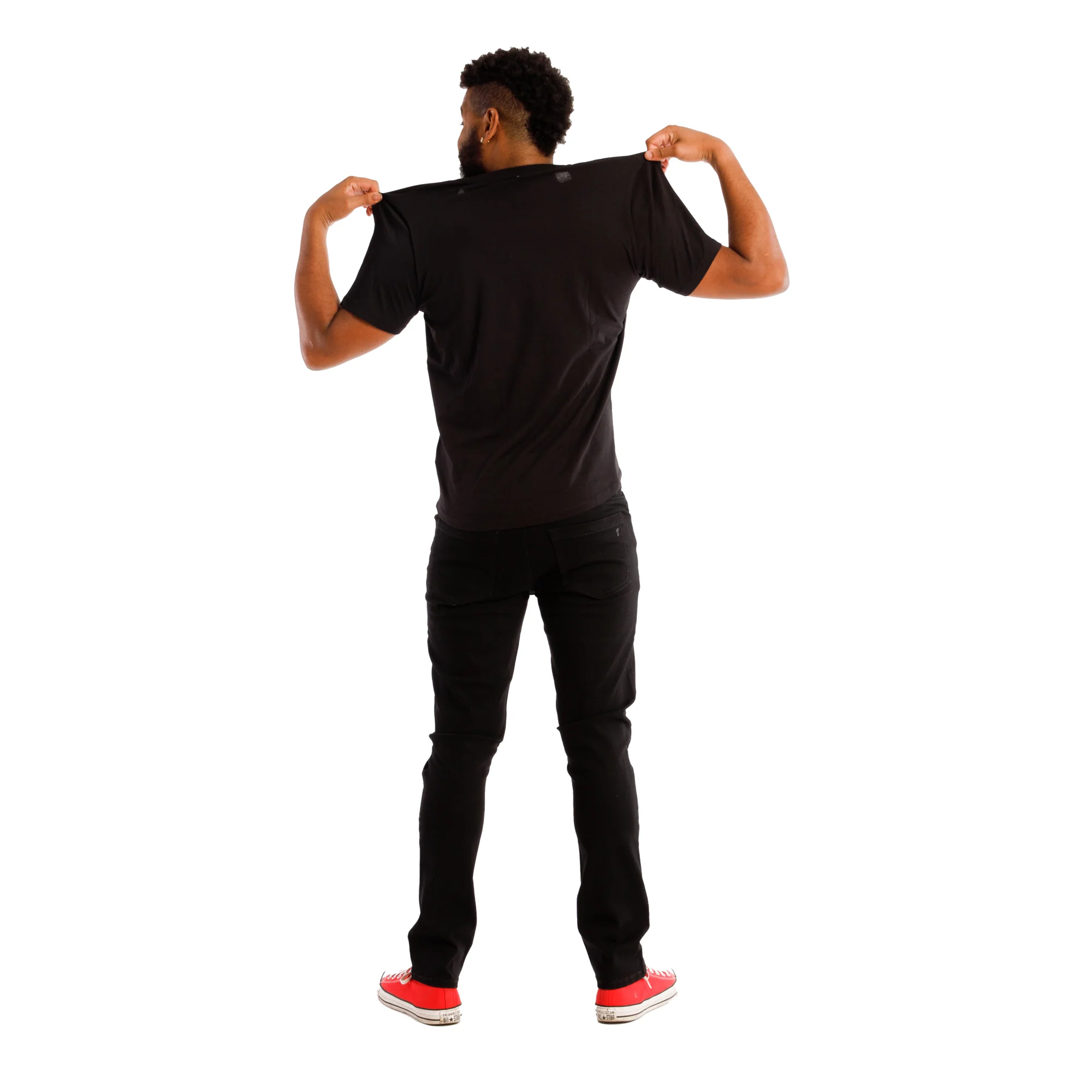 Organic V-Neck T-Shirt 3 Pack / Black - Image 5