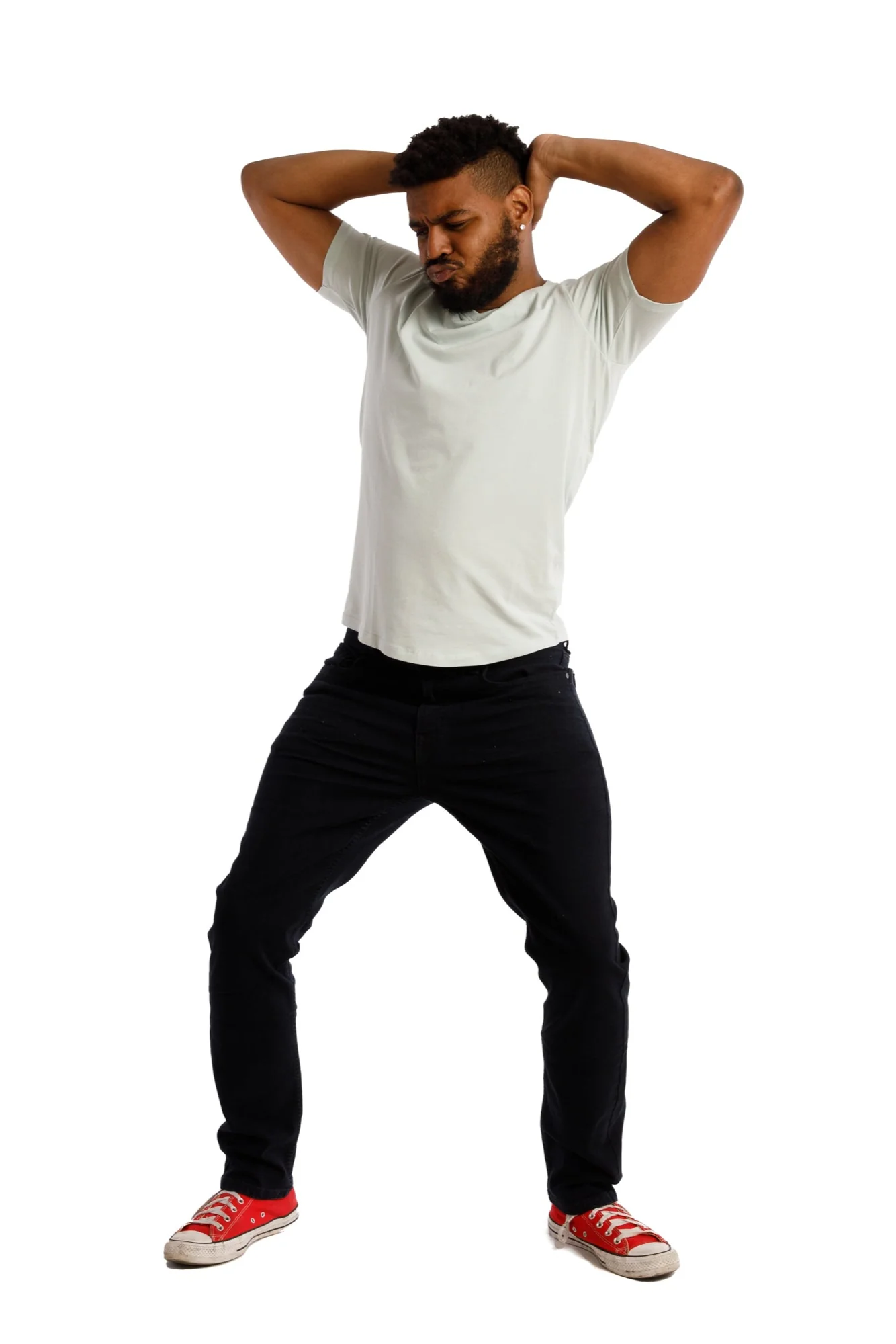 Organic V-Neck T-Shirt / Mint - Image 3