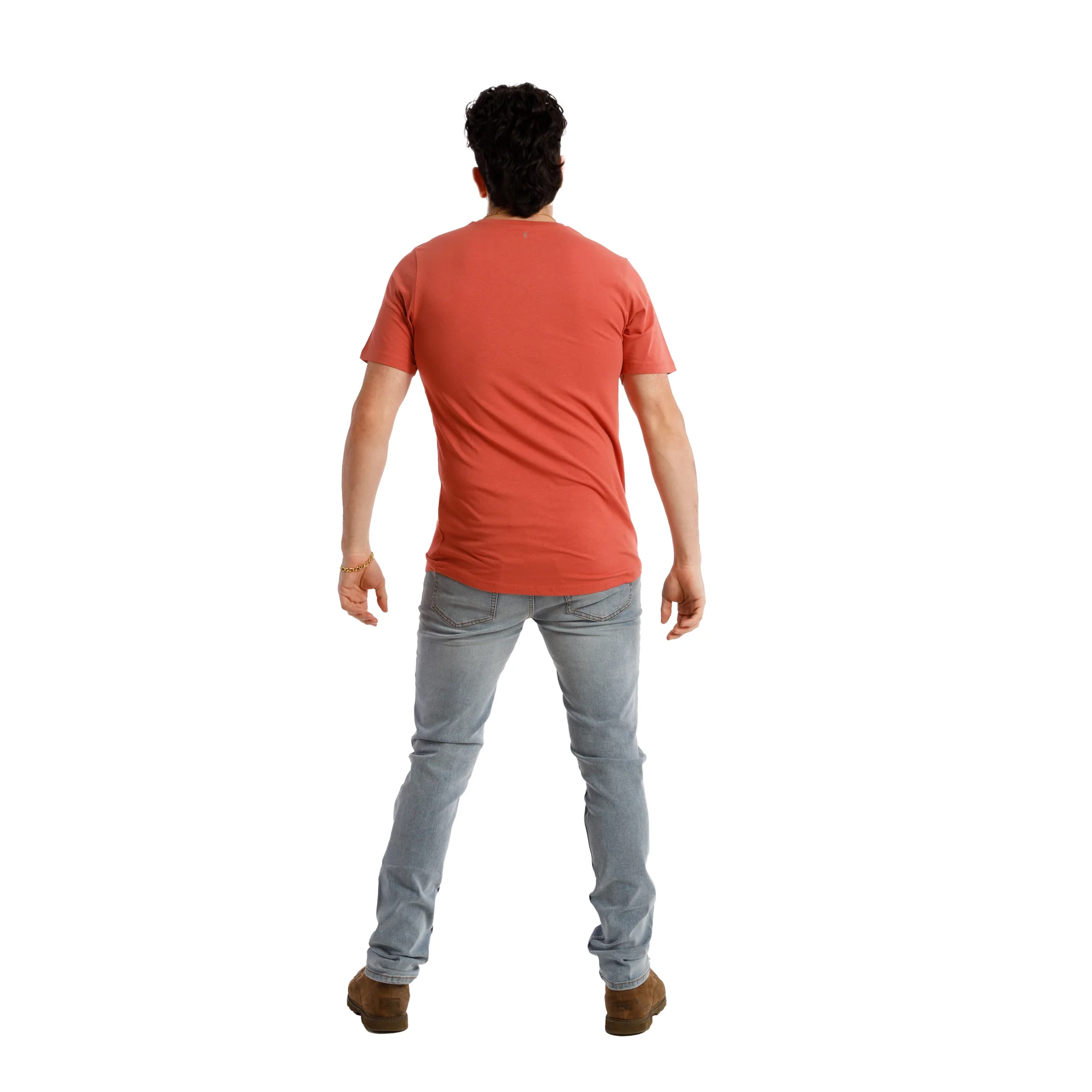 Organic V-Neck T-Shirt / Nantucket Red - Image 4