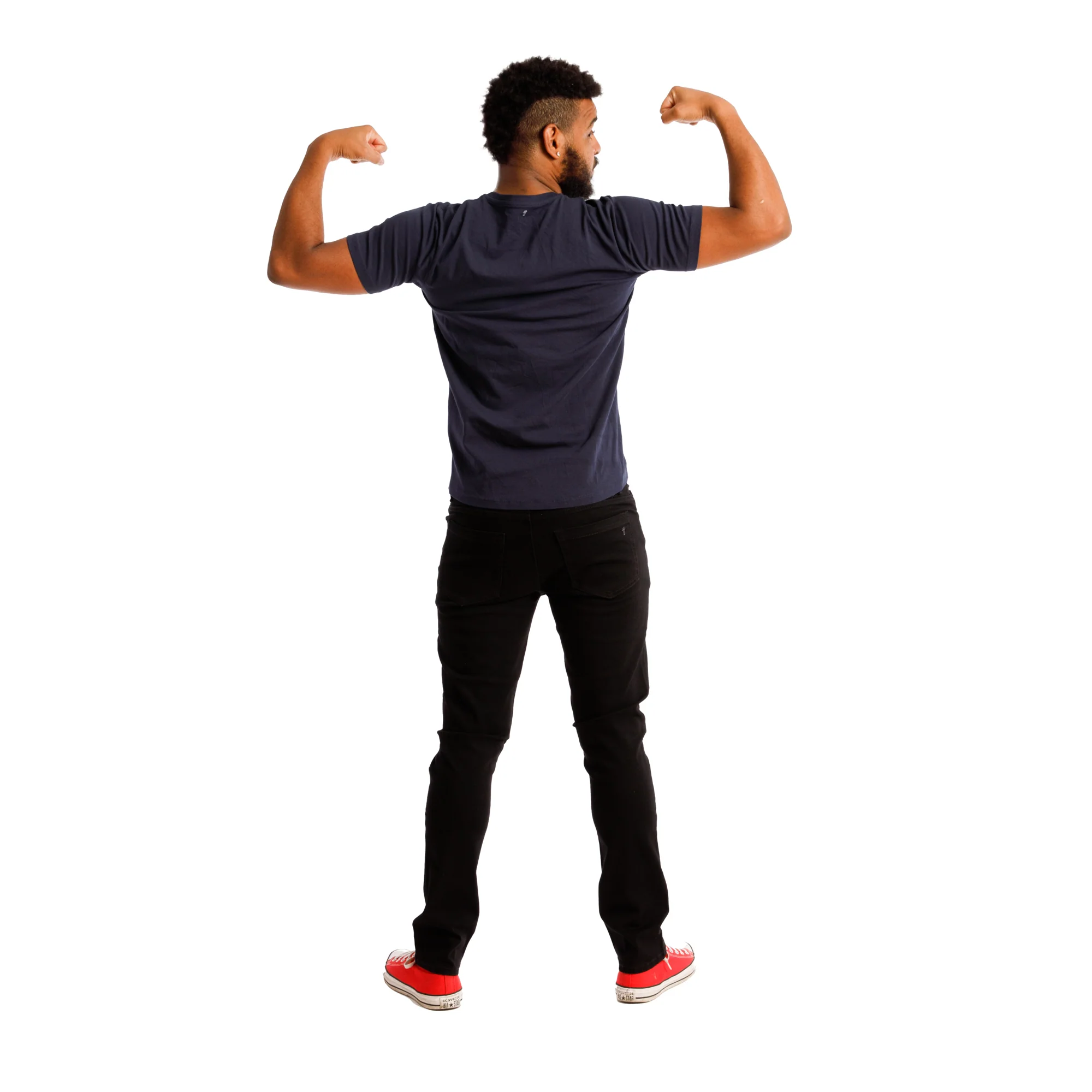 Organic V-Neck T-Shirt / Navy - Image 6