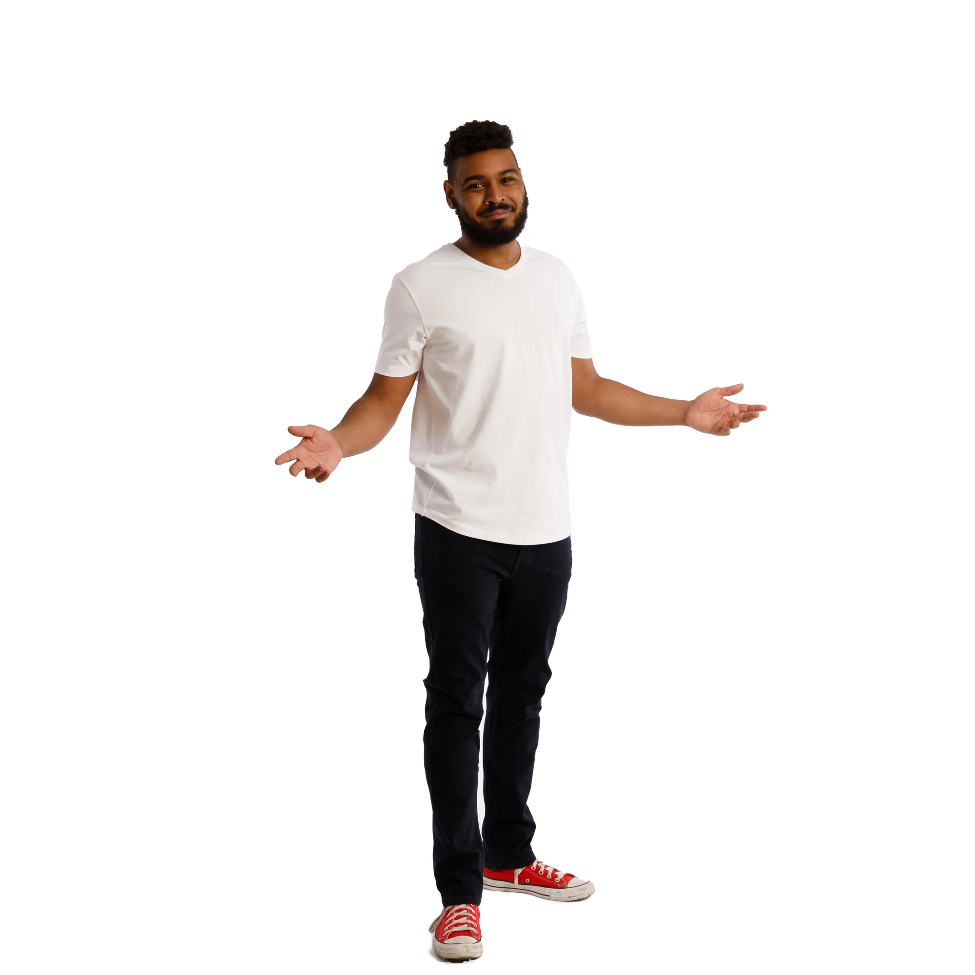 Organic V-Neck T-Shirt 3 Pack / White - Image 4